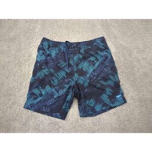 Speedo Tech Volley Swim Shorts Mens XL Abstract Inseam: 7.5" Pull On Swim Lined